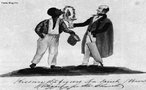 O senhor faz o negro beijar a figura de um santo. Umas das justificativas da escravido formuladas no sculo XVI e XVII tinha fundamento evanglico: os senhores deviam ensinar a religio crist aos cativos extrados da frica, antro do paganismo. <br></br> Palavras-chave: relaes culturais, relaes de poder, religio, Brasil, escravido, abolio. 