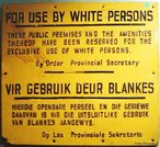 Apartheid - placa de alerta