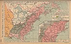 Mapa que representa as regies colonizadas pelos britnicos na Amrica. <br><br/> Palavras-chave: relaes de poder, relaes culturais, Europa, Inglaterra, Amrica.