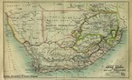 Mapa da África do Sul do fim do século XIX quando o território era uma colônia britânica. Durante o conjunto de eventos denominados como Imperialismo, a Inglaterra e a França dominaram grande parte do continente africano. <br><br/> Palavras-chave: imperialismo, África do Sul, Inglaterra, fronteiras, dominação.