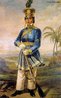 Em 1822 o Exrcito brasileiro realizou campanhas para o alistamento de soldados para lutar pela consolidao da independncia, frente  resistncia dos portugueses na Bahia. Maria Quitria pediu ao seu pai para se alistar, mas no obteve permisso. Fugiu, ento, para casa de sua irm Tereza e de seu cunhado, Jos Cordeiro de Medeiros e vestida com roupas de homem e com os cabelos cortados, alistou-se como soldado Medeiros. Combateu na foz do Rio Paraguau, onde demonstrou herosmo. Participou tambm dos combates na Pituba e em Itapu, sendo sempre destacada por sua coragem. Com o fim da campanha na Bahia, foi ao Rio de Janeiro, onde recebeu das mos do imperador D. Pedro I a condecorao de Cavaleiro da Ordem Imperial do Cruzeiro, em reconhecimento por sua bravura. <br><br/> Palavras-chave: relaes de poder, relaes culturais, independncia, Brasil, exrcito.