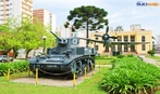 Tanque de guerra utilizado pela FEB durante a Segunda Guerra Mundial, exposto no Museu do Expedicionrio em Curitiba - Paran. <br><br/> Palavras-chave: relaes de poder, Estado, Foras Armadas, Exrcito Brasileiro, Fora Area Brasileira, Fora Expedicionria Brasileira, Museu do Expedicionrio, Curitiba, Paran. 