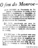 Construdo em 1904 para ser o Pavilho do Brasil na Exposio de Saint Louis, de 30 de abril a 1 de dezembro de 1904 (comemorao do centenrio de integrao do Estado de Louisiana aos EUA), durante o regime republicano do Presidente Francisco de Paula Rodrigues Alves, com o intuito de firmar o Brasil perante a situao mundial que vivia a euforia da Belle poque. 23/07/1906 - Inaugurado no Rio de Janeiro para a 3 Conferncia Pan-Americana - O orador, Baro do Rio Branco, batiza o ento Pavilho do Brasil como Palcio Monroe, em homenagem ao Presidente dos EUA. Em 11 de outubro de 1975, o Presidente Ernesto Geisel autorizou o Patrimnio da Unio a providenciar a demolio do Palcio Monroe.<br></br>  Palavras-chave: relaes de produo, cultura, Estado, governo, Rio de Janeiro, Rodrigues Alves, demolio.