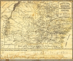 Mapa rico em detalhes mostrando as principais cidades do Estado, as principais vias de acesso (estradas de rodagem e estrada de ferro) e informaes sobre o relevo do territrio. <br><br/> Palavras-chave: histria, Paran, mapas, estradas.