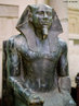 Estátua egípcia de Quéfren. <br><br/> Palavras-chave: relações culturais, Antiguidade Egípcia, urnas funerárias, mumificação, arqueologia.