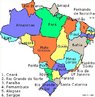 Mapa do Brasil durante a segunda guerra, quando foram criados alguns territrios federais em regies fronteirias para uma maior proteo. O Oeste paranaense foi desmembrado e juntamente com territrios de Santa Catarina formaram o Territrio Federal do Iguau. <br><br/> Palavras-chave: mapa, territrios fronteirios, Segunda Guerra Mundial.