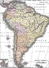 No sculo XIX a Amrica do Sul vivenciou um massivo processo de independncias. A maior parte dos pases tornaram-se naes livres. Este mapa mostra como era a diviso poltica no fim deste sculo. <br><br/> Palavras-chave: mapa, Amrica do Sul, independncias, sculo XIX. 