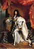 Retrato do monarca absolutista francês Luís XIV. Obra de 1701.<br><br/> Palavras-chave: relações de poder, monarquia, França, absolutismo.